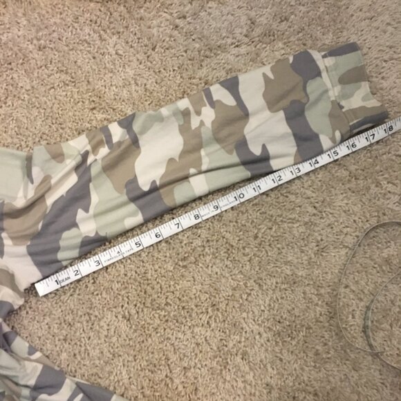 Retro 90s Tank Girl Pale Camo Soft Button Up Shirt - Picture 15 of 15